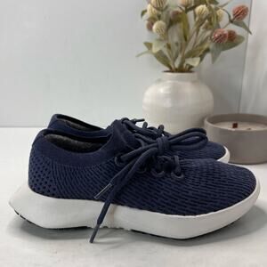 Allbirds Wool Dasher 2 Mizzle Running Shoe Blue Cream Sole Women 6.5 Tried On